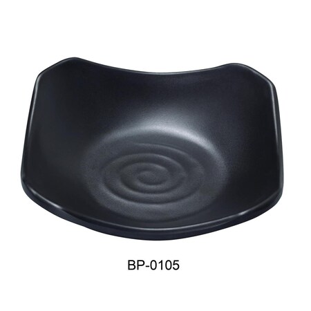 Yanco Black Pearl-1 New Square Dish, Black, 48PK BP-0105